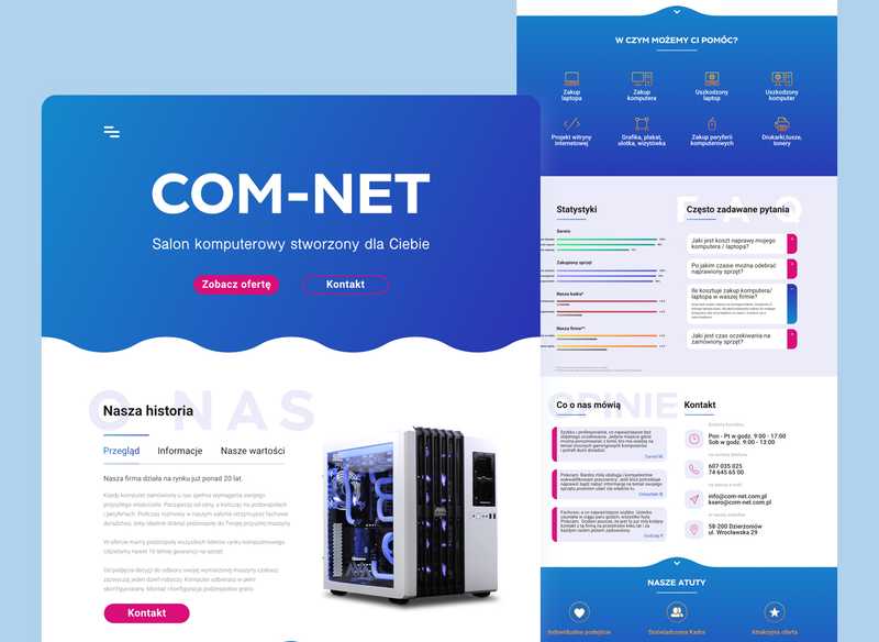Strona internetowa wizytówka - Com Net